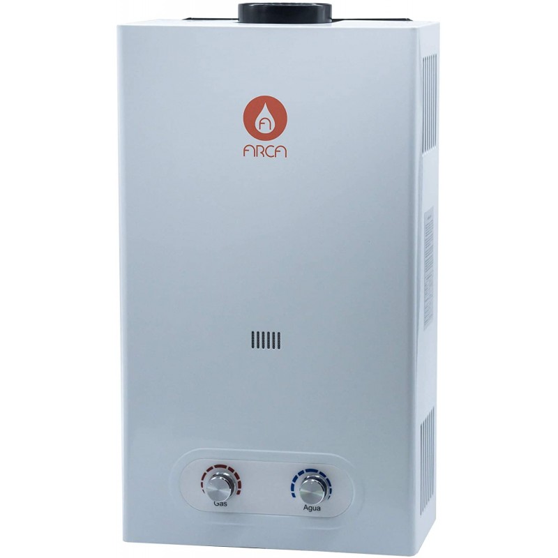 Calentador Atmosf, Butano tmcnox-10 10 Litros ARCA ,Encendido Automático,  Gas LPG, Propano-Butano